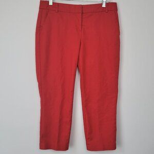 Willi Smith Red Cropped Capri Pants Straight Leg Vibrant Red Tomato Girl Summer